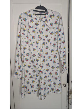Women's Grasshopper Floral vintage 70s Romper Juniors 11 White floral dagger col